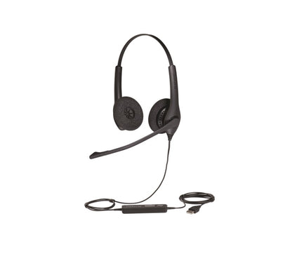 Jabra Biz 1500 Duo USB-A Corded Headset, Professional. Affordable, Durable, Noise-Cancelling, HD Voice, All-Day Comfort, Plug  Play