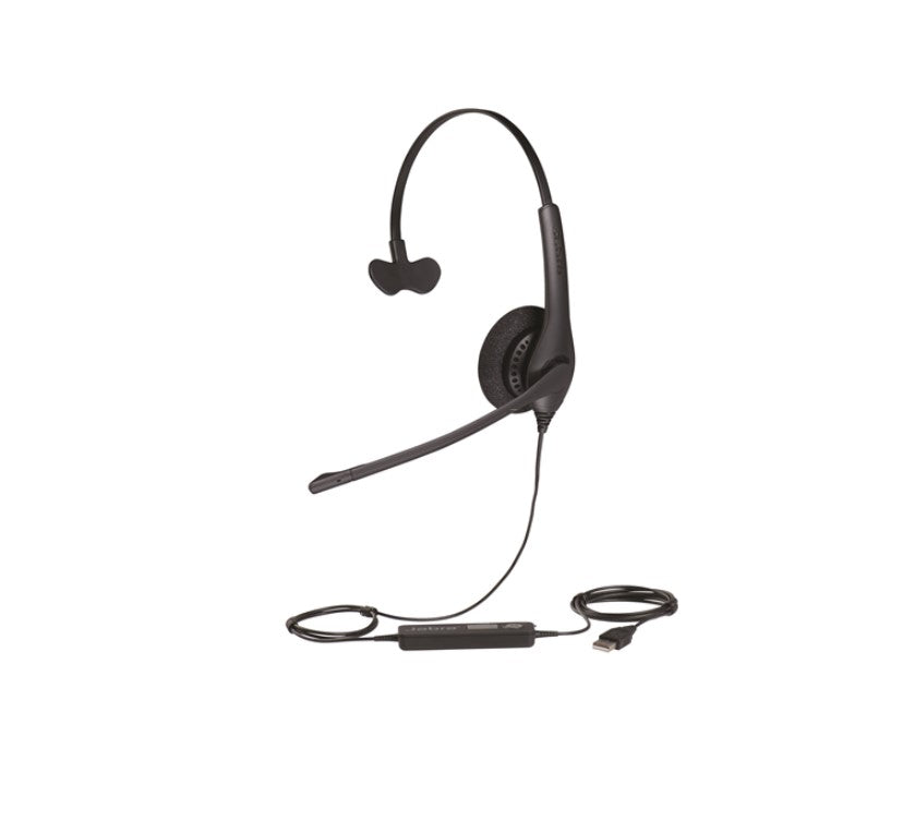 Jabra Biz 1500 Mono USB-A Corded Headset, Professional. Affordable, Durable, Noise-Cancelling, HD Voice, All-Day Comfort, Plug  Play