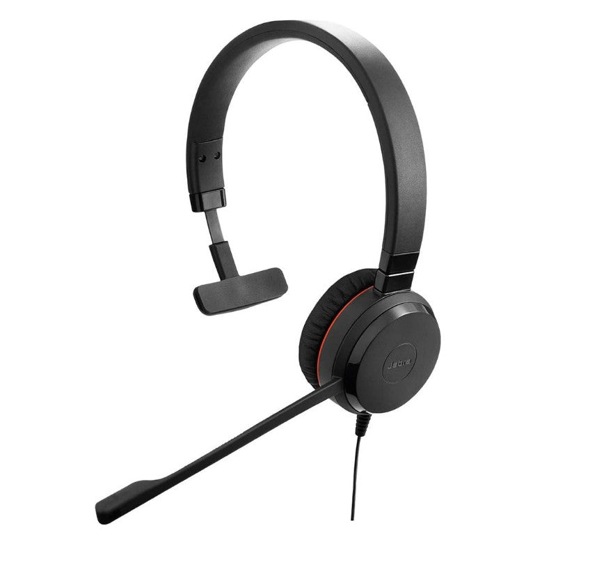 Jabra Evolve 30 II, USB C A Mono MS Headset, Great calls and music, Plug-and-play connectivity, Manage calls easily, Flexible connectivity via 3.5 mm