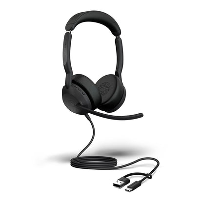 Jabra Evolve2 50, USB C A MS Stereo Headset, Bluetooth, 4 microphones, Active Noise Cancellation, Busylight, Call management, Air Comfort technology