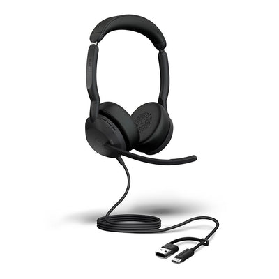 Jabra Evolve2 50, USB C A MS Stereo Headset, Bluetooth, 4 microphones, Active Noise Cancellation, Busylight, Call management, Air Comfort technology