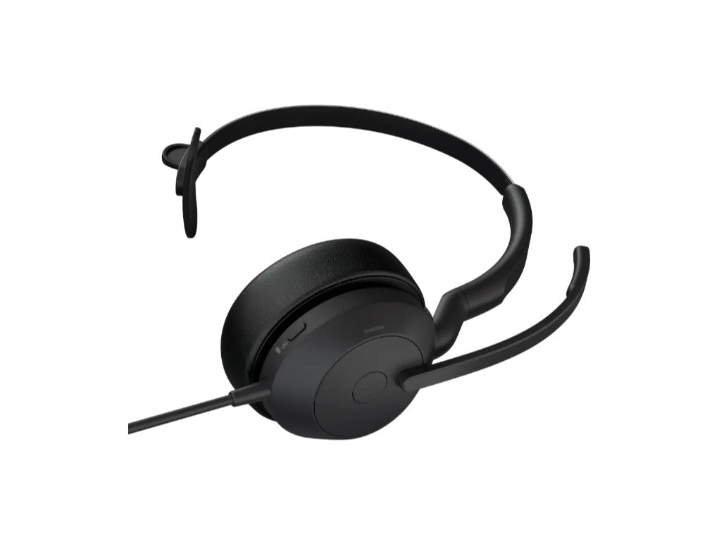 Jabra Evolve2 50, USB C A UC Mono Headset, Bluetooth, 4 microphones, Active Noise Cancellation, Busylight, Call management, Air Comfort technology