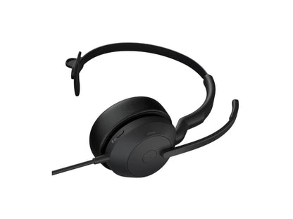 Jabra Evolve2 50, USB C A UC Mono Headset, Bluetooth, 4 microphones, Active Noise Cancellation, Busylight, Call management, Air Comfort technology