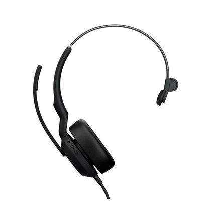 Jabra Evolve2 50, USB C A UC Mono Headset, Bluetooth, 4 microphones, Active Noise Cancellation, Busylight, Call management, Air Comfort technology