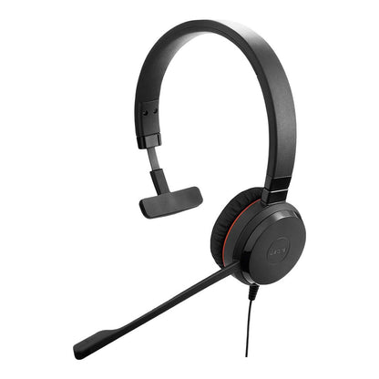 Jabra Evolve 30 II MS Mono Headset, Noise-Cancelling Microphone, Plug-and-play Setup, 2ys Warranty, Call Management, All Day Comfort, 3.5mm Jack