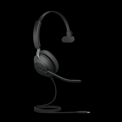 Jabra Evolve2 40 SE Wired USB-C MS Mono Headset, 360 degree BusyLight, Noise Isolationg Ear Cushions, 2Yr Warranty, Plug-and-play