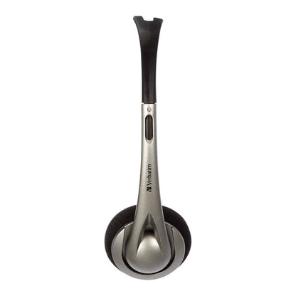 Verbatim Multimedia Headset with Boom Mic Headphone, Volume Control, USB 3.0  Grey  School, Office, Business. Retail Pack