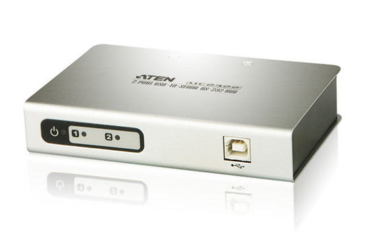 Aten Serial Hub 2 Port USB to RS232 Converter w  1.8m cable, Supports Hot-Swapping  Plug and Play