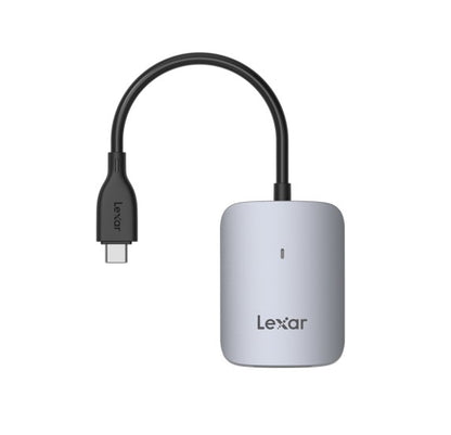 Lexar CFexpress Type A USB-C Reader  transfer speeds up to 900MB s it is backwards compatible with UHS-I cards and has a USB-C connector