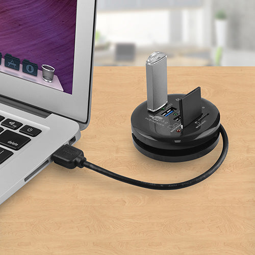 (LS) mbeat Portable USB 3.0 Hub and Card Reader - USB 3.0 2.0, SDXC SDHC  MMC MMC4.0  RS-MMC RS-MMC Micro-SDXC Micro-SDHC  MicroSD, up to 2TB