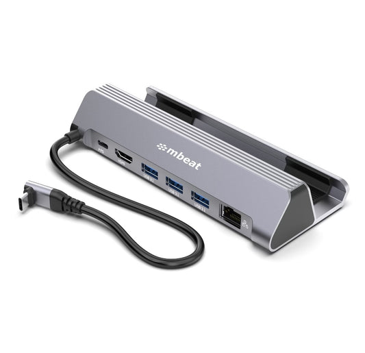 mbeat USB-C Gaming Dock for Steam Deck  ROG Ally 100W PD pass-through 4K 60Hz (3840  2160) Gigabit Ethernet up to 10 100 1000Mbps  5Gbps data
