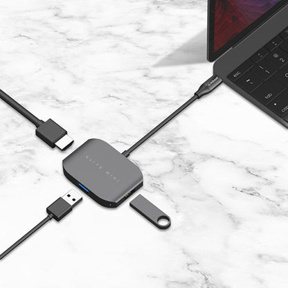 (LS) mbeat USB-C Multi-port Adapter (HDMI  USB 3.01  USB 2.01) - Space Grey, Aluminium Design 4K high resolution Data Transfer Rate: Max up to 5Gb