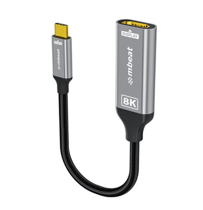 mbeat Tough Link 8K USB-C to HDMI Adapter - Space Grey Up to 48Gbps (HDMI 2.1) Up to 8K (7680 x 4320)  60Hz