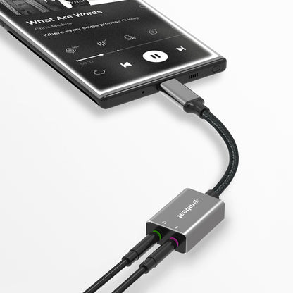mbeat Elite USB-C to 3.5mm Audio and Microphone Adapter -  Adds Headphone Audio and Microphone Jack to USB-C Computer, Tablet Smartphone Devices
