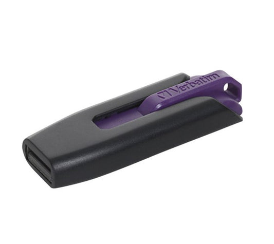 Verbatim 32GB V3 USB3.0 Purple Store ftn ftGo V3 Retractable USB Storage Drive Memory Stick, Save and Backup Files, Reliable and Essential. Retail (LS)