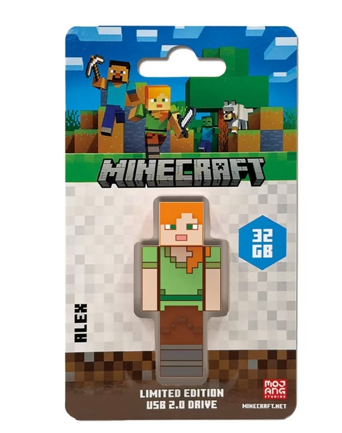Verbatim Minecraft Alex - Collector fts Edition USB Flash Drive - 32GB - Alex Retail Pack - Minecraft Movie 2025