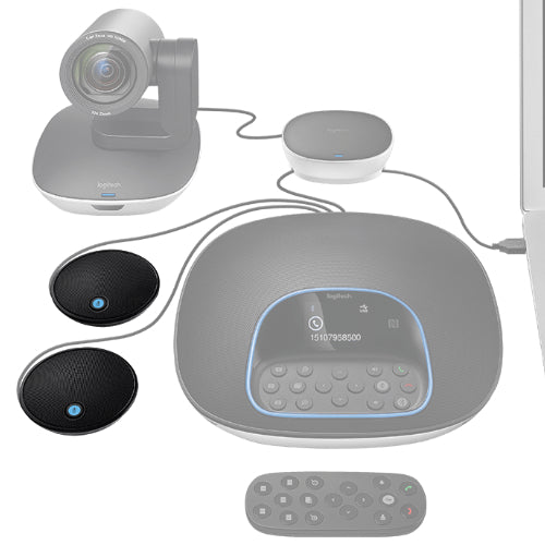 (LS)Logitech Group Expansion Microphones for Video  Audio Meeting Conferencing Add-on mics for Medium-Large Groups