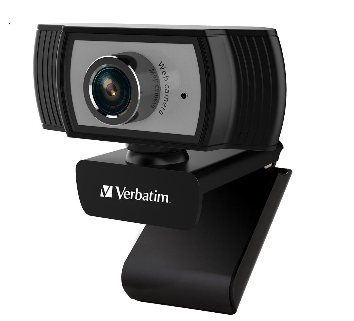 Verbatim 1080p Full HD Webcam - Black Silver FHD 1920x1080, 2.0 Mega Pixels, Compatible with Windows XP,7 8, 10, Android V5, MacOS 10.6 or Above